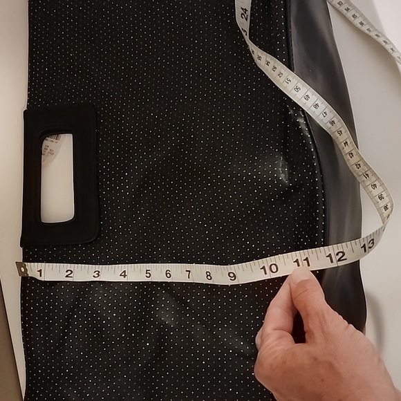 Victoria's Secret Black Glitter Studded Tote Bag NWT Sparkles - Picture 9 of 9